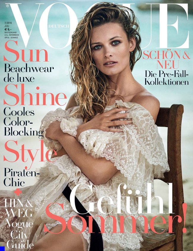 Полуобнажённая Эдита Вилкевичуте и чёрно-белые фото для «Vogue Germany» (июль 2016): edita-vilkeviciute-1_Starbeat.ru