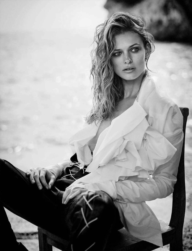 Полуобнажённая Эдита Вилкевичуте и чёрно-белые фото для «Vogue Germany» (июль 2016): edita-vilkeviciute-7_Starbeat.ru