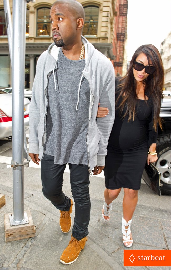 Ким Кардашьян и Канье Уэст снова вместе после долгой разлуки: pregnant-kim-kardashian-kanye-west-reunite-in-nyc-03_Starbeat.ru