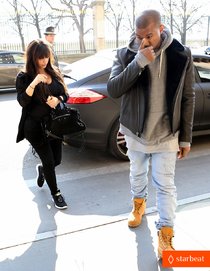 Канье Уэст и Ким Кардашьян: «Прощай, Париж!»: kanye-west-kim-kardashian-pregnant-paris-departure-after-easter-weekend-01_Starbeat.ru
