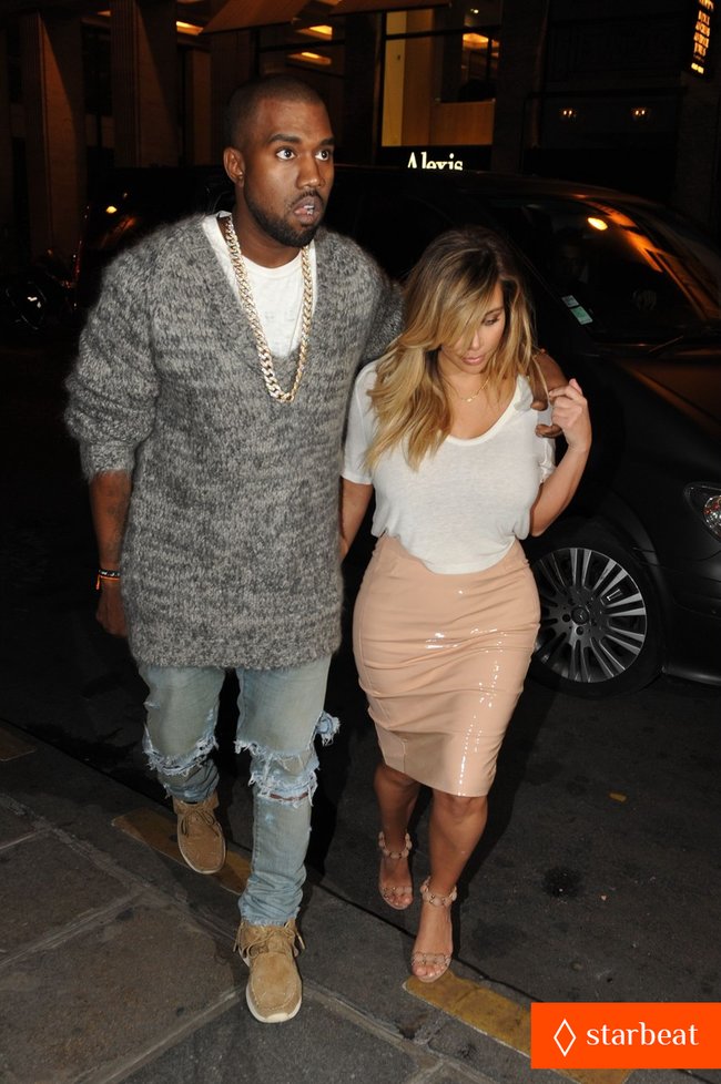 Парижское свидание Канье Уэста и Ким Кардашьян: kim-kardashian-kanye-west-parisian-dinner-date-17_Starbeat.ru