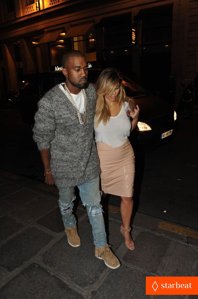 Парижское свидание Канье Уэста и Ким Кардашьян: kim-kardashian-kanye-west-parisian-dinner-date-18_Starbeat.ru