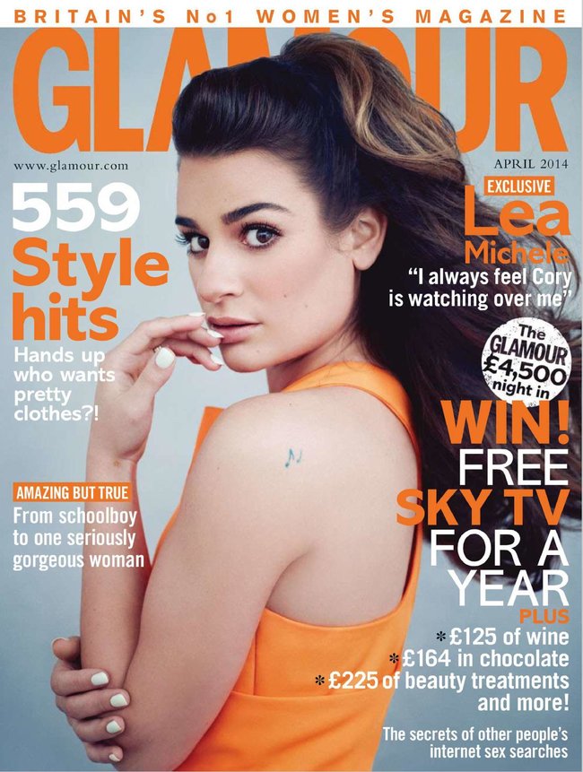 «Glamour UK» в апреле: заводная красотка Леа Мишель: lea-michele-glamour-uk--12_Starbeat.ru