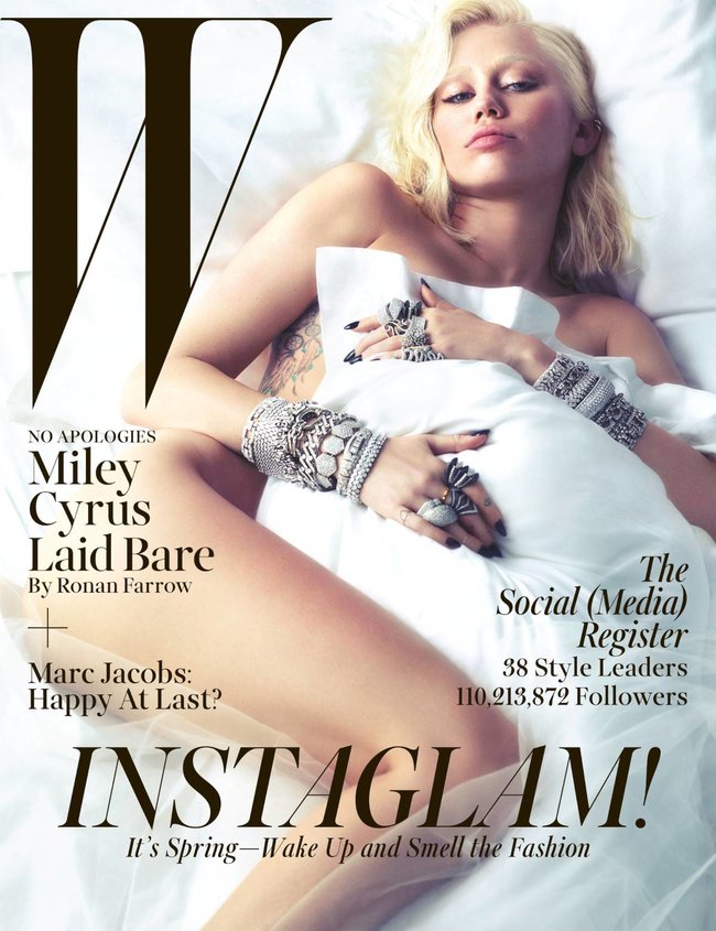 Полуобнаженная фотосессия Майли Сайрус для мартовского номера журнала «W»: miley-cyrus-31_Starbeat.ru