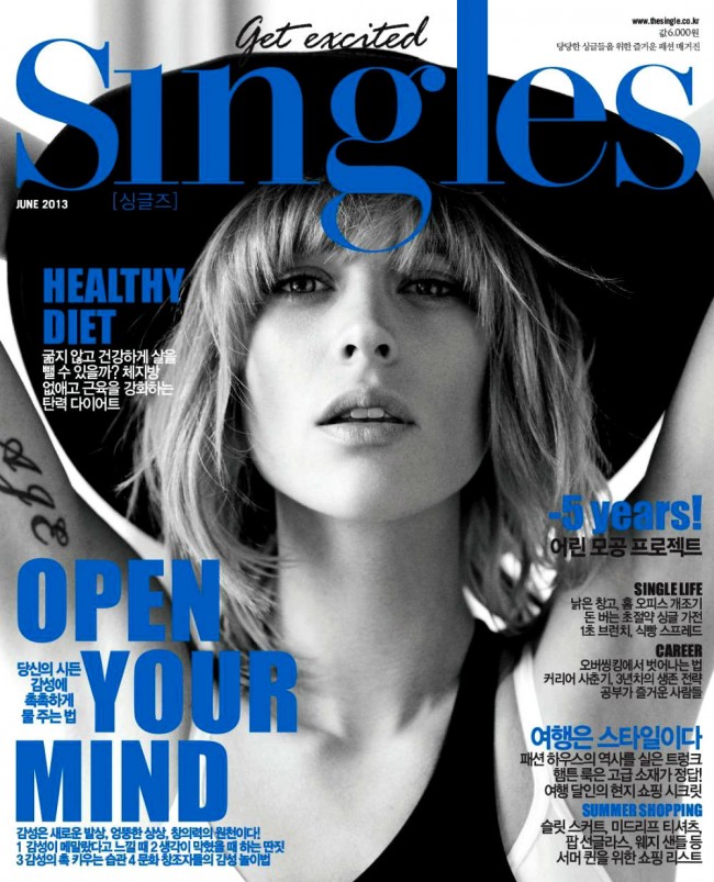 Обзор летних обложек глянцевых журналов 2013: Milou-van-Groesen-by-Hong-Jang-Hyun-for-Singles-June-2013-650x803